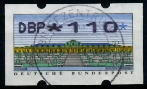 BRD ATM 1993 Nr 2-2.1-0110 zentrisch gestempelt 974436