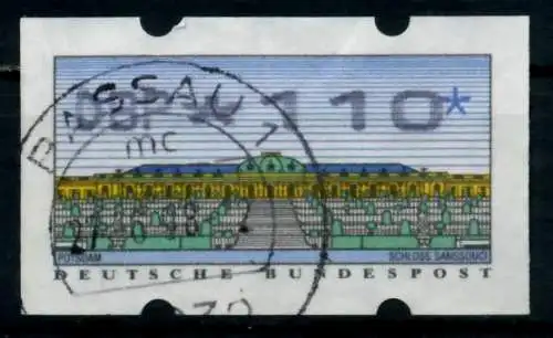 BRD ATM 1993 Nr 2-2.1-0110 zentrisch gestempelt 974482