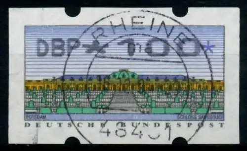 BRD ATM 1993 Nr 2-2.1-0100 zentrisch gestempelt 9744C2