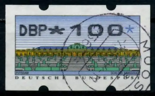 BRD ATM 1993 Nr 2-2.1-0100 gestempelt 974576
