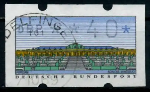 BRD ATM 1993 Nr 2-1.1-0040 gestempelt 97458E