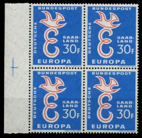 SAAR OPD 1958 Nr 440 postfrisch VIERERBLOCK 976BB6