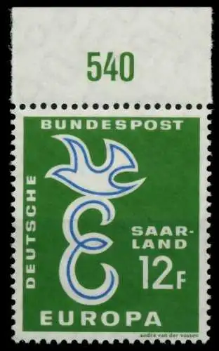 SAAR OPD 1958 Nr 439 postfrisch ORA 976BC6