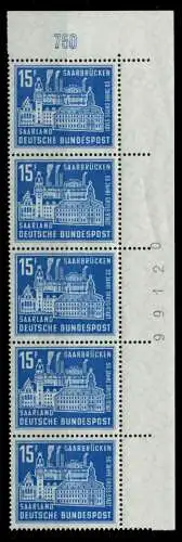 SAAR OPD 1959 Nr 446 postfrisch 5ER STR ECKE-ORE 976C92