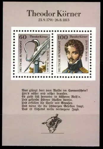 BRD BUND BLOCK KLEINBOGEN 1990 1994 Block 25 postfrisch S040DCE