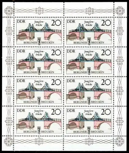 DDR BLOCK KLEINBOGEN Nr 2973II postfrisch KLEINBG S04453E