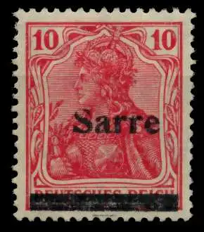 SAARGEBIET GERMANIA Nr 6aIII ungebraucht 97DAB2