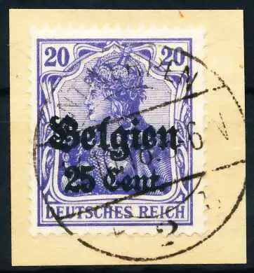 BES 1WK LP BELGIEN Nr 18c gestempelt Briefst³ck zentrisch 68F1BA