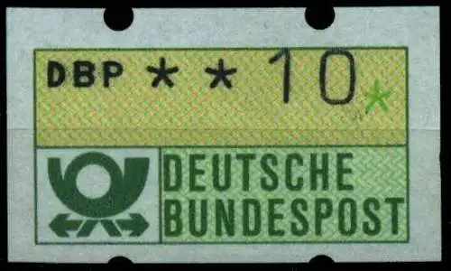 BRD ATM 1981 Nr 1-1-010R postfrisch S044672