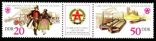 DDR ZUSAMMENDRUCK Nr WZd677 postfrisch 3ER STR S044732