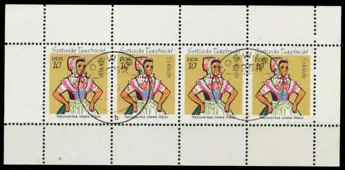 DDR HEFTCHENBLATT Nr HB12IA zentrisch gestempelt HB 985F9E