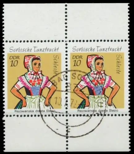 DDR 1971 Nr 1723 gestempelt WAAGR PAAR 98601A