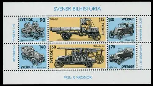 SCHWEDEN Block 8-FN39 postfrisch S022B3E