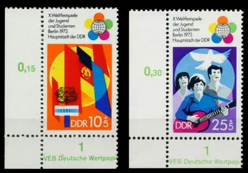 DDR 1973 Nr 1829-1830 postfrisch ECKE-ULI 68A83E
