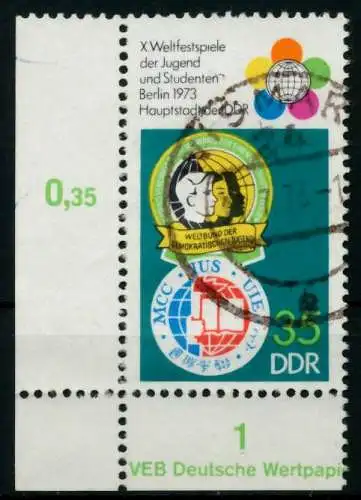 DDR 1973 Nr 1866 gestempelt ECKE-ULI 69180E