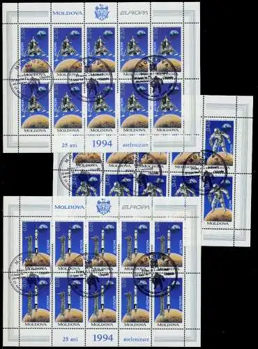 MOLDAWIEN Nr 106KB-108KB ESST zentrisch gestempelt 691C5E