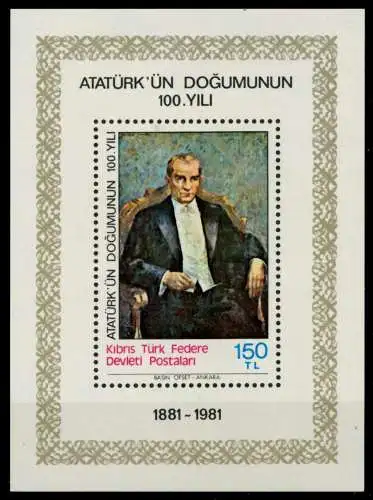 TÜRKISCH-ZYPERN Block 2 postfrisch S09549A