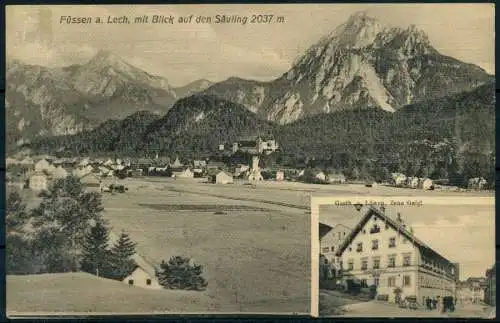 D-REICH BILD-POSTKARTE FÜSSEN SÄULING 6946DA