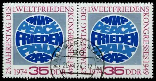 DDR 1974 Nr 1946 zentrisch gestempelt WAAGR PAAR 694956