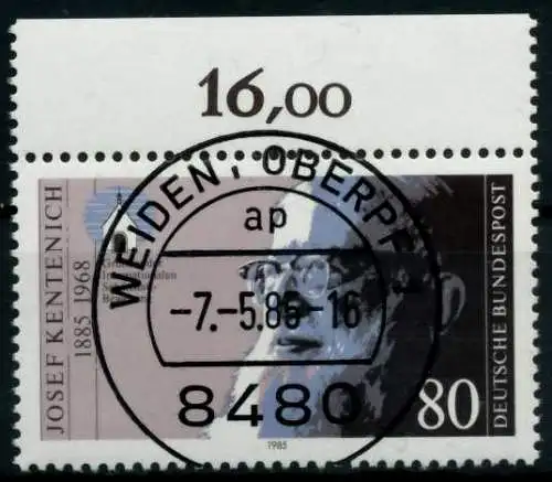 BRD 1985 Nr 1252 zentrisch gestempelt ORA 696F22