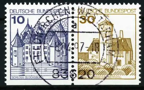 BRD ZUSAMMENDRUCK Nr W64I zentrisch gestempelt WAAGR PAAR 5F34CA