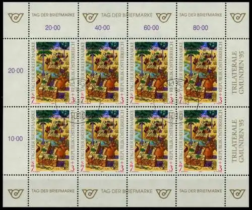 ÖSTERREICH BLOCK KLEINBOGEN Nr 2127 zentrisch gestempelt KLE 7188A6