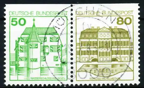 BRD ZUSAMMENDRUCK Nr W77 zentrisch gestempelt WAAGR PAAR 5F365A