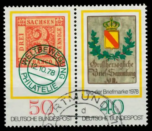 BRD ZUSAMMENDRUCK Nr WZd3 gestempelt WAAGR PAAR 6A4916