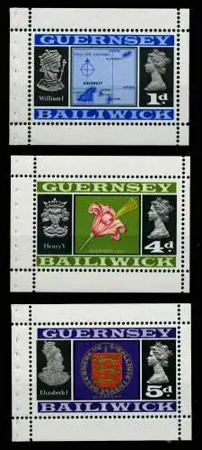 GUERNSEY HEFTCHENBLATT Nr HB 0-1 u.a. postfrisch 6A62BA