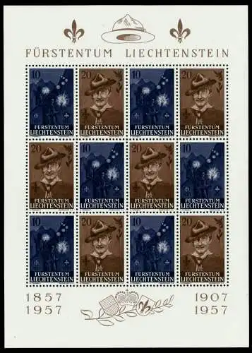 LIECHTENSTEIN BLOCK KLEINBOGEN Nr 360 + 361 postfrisch 6A8C86