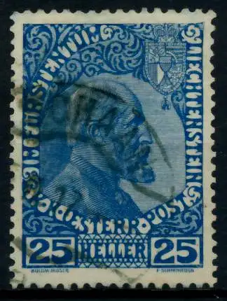 LIECHTENSTEIN 1912 Nr 3ya gestempelt 6A8D7A