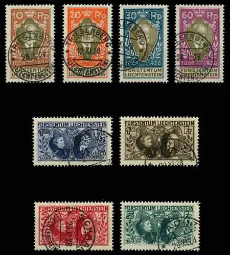 LIECHTENSTEIN 1928 Nr 82-89 gestempelt zentrisch 6A8DBE