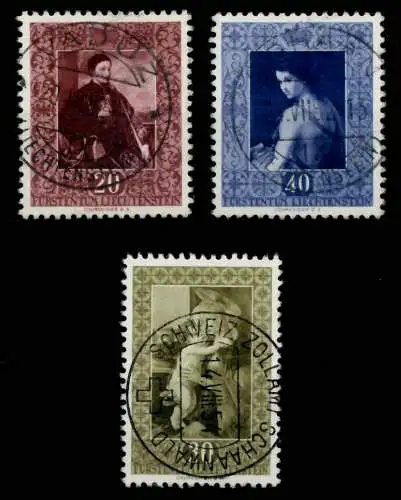 LIECHTENSTEIN 1952 Nr 306-308 zentrisch gestempelt 6A8EB6