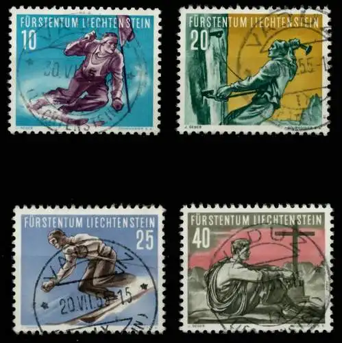 LIECHTENSTEIN 1955 Nr 334-337 zentrisch gestempelt 6A8EF2