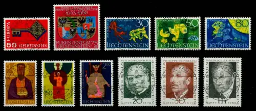 LIECHTENSTEIN Nr 495-505 zentrisch gestempelt JAHRGANG 6A9186