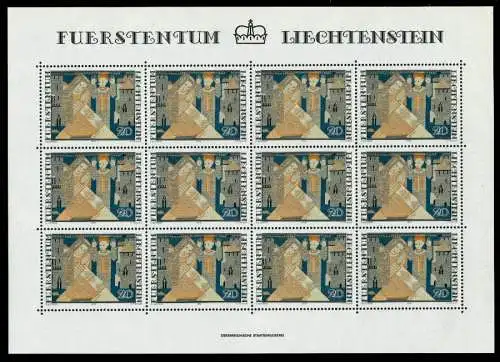 LIECHTENSTEIN BLOCK KLEINBOGEN Nr 738KB-740KB ungebraucht S0DF3F2