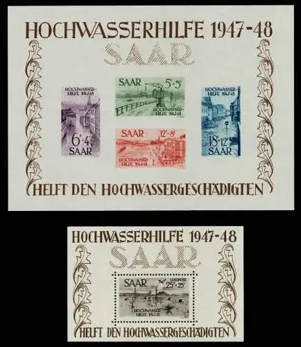 SAARLAND 1948 Block 1+2 postfrisch 6ACE8E