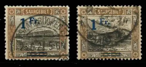 SAARGEBIET LANDS.BILD Nr 80AII+80AI gestempelt 6B2592