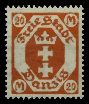 DANZIG 1923 Nr 126YF postfrisch 6BE0DE