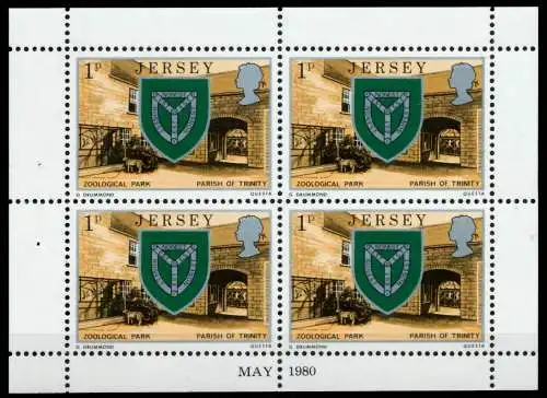 JERSEY HEFTCHENBLATT Nr HB 0-21 MAY80 postfrisch 6BE6CA