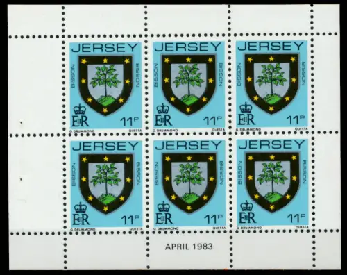 JERSEY HEFTCHENBLATT Nr HB 0-31 APR83 postfrisch 6BE6F6