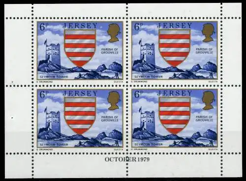 JERSEY HEFTCHENBLATT Nr HB 0-22 OCT79 postfrisch 6C172A