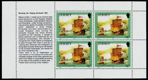 JERSEY HEFTCHENBLATT Nr HB 0-63 postfrisch S014716