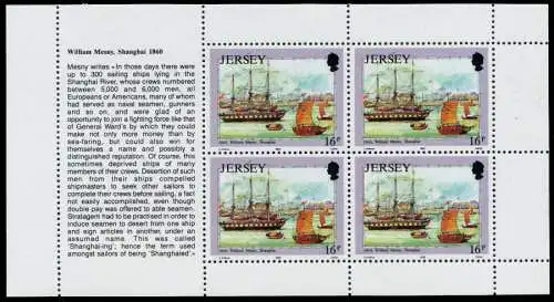 JERSEY HEFTCHENBLATT Nr HB 0-62 postfrisch S014712