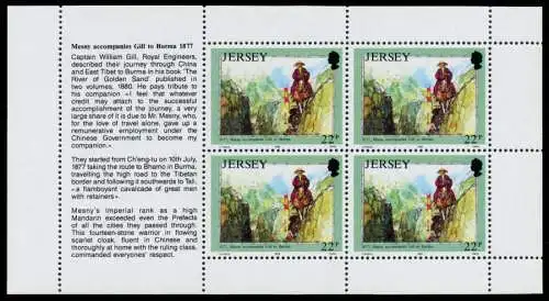 JERSEY HEFTCHENBLATT Nr HB 0-65 postfrisch S01471E