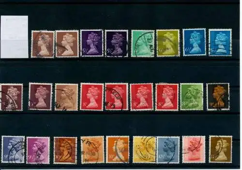 GROSSBRITANIEN MACHIN-AUSG. GEST. KLEINES LOT 6C6CBA