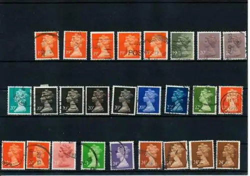 GROSSBRITANIEN MACHIN-AUSG. GEST. KLEINES LOT 6C6CCE