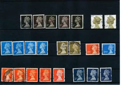 GROSSBRITANIEN MACHIN-AUSG. GEST. KLEINES LOT 6C6CEE