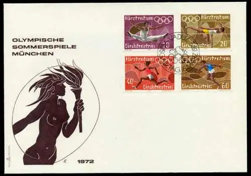 LIECHTENSTEIN 1972 Nr 556-559 BRIEF FDC 6C6D2E