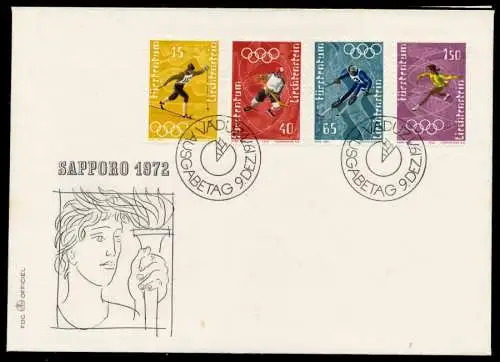 LIECHTENSTEIN 1971 Nr 551-554 BRIEF FDC 6C6D32